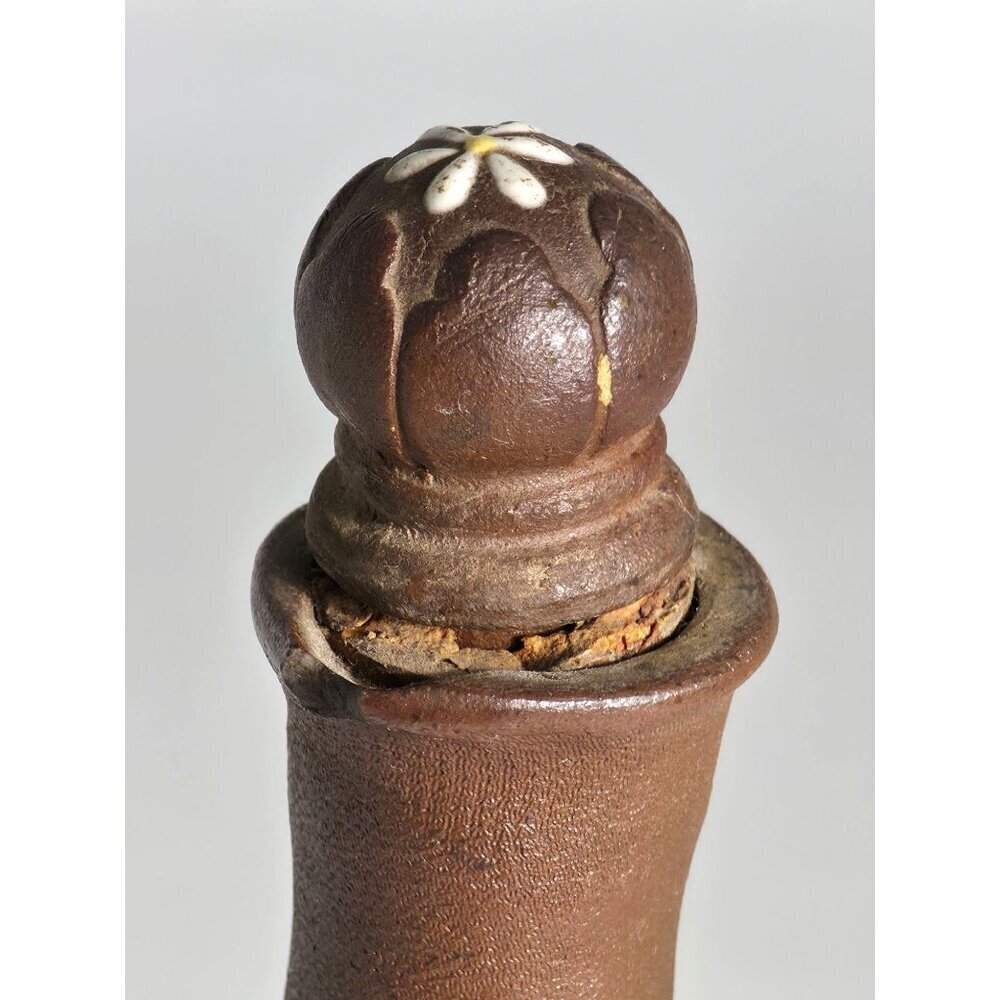 Elegant Banko Ware MEIJI Era Japanese Hand Painted Bottle Crane Floral Design - Picture 9 of 12